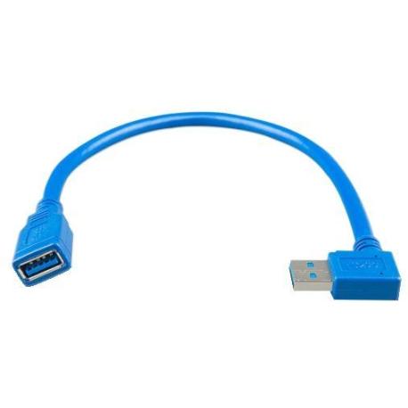 USB extension cable 0,3m one side right angle