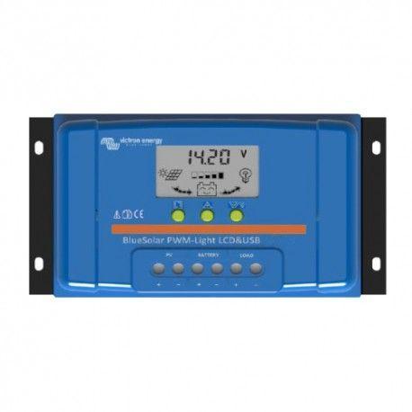 Solartronics Régulateur Solaire 20A 12V/24V – PWM Intelligent Avec LCD, Protection Surcharge & Décharge Profonde